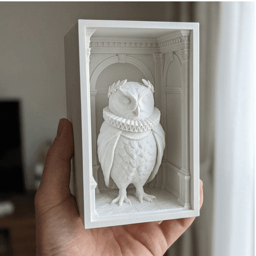 コノハズクのルネサンス肖像画ブックヌーク 3
