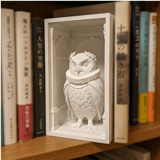 コノハズクのルネサンス肖像画ブックヌーク 4