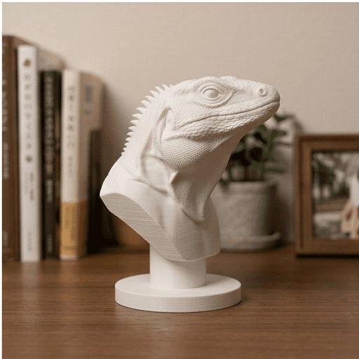 トゲオイグアナのルネサンス肖像画胸像