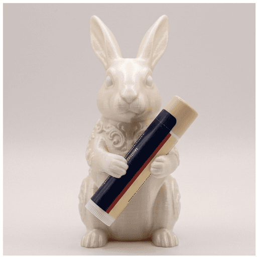 New Zealand White rabbit Renaissance Portrait Lip Balm Case (Pearl White)