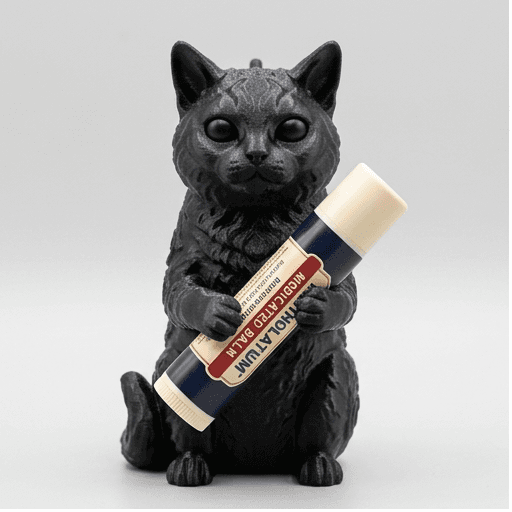 Selkirk Rex Renaissance Portrait Lip Balm Case (Silky Black)
