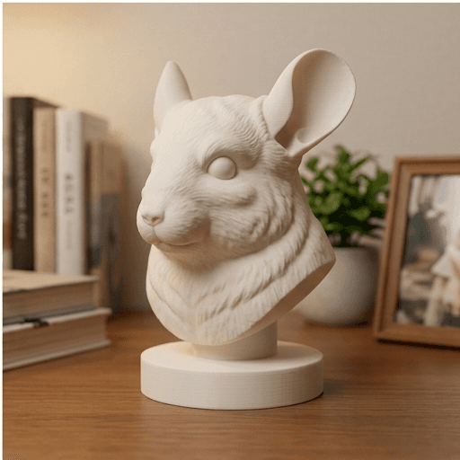 Chinchilla Renaissance Portrait Bust Sculpture