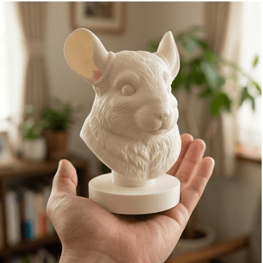 Chinchilla Renaissance Portrait Bust Sculpture 2