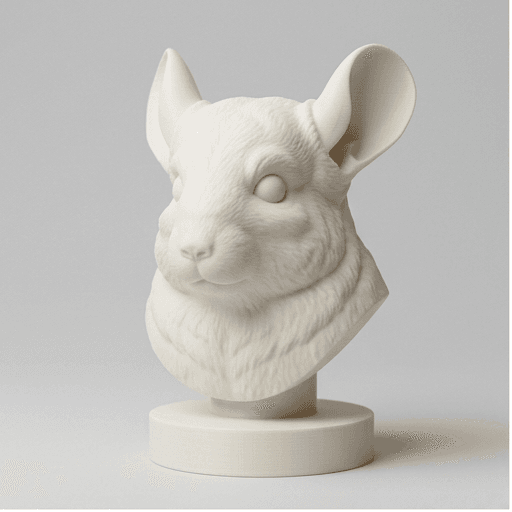 Chinchilla Renaissance Portrait Bust Sculpture 3