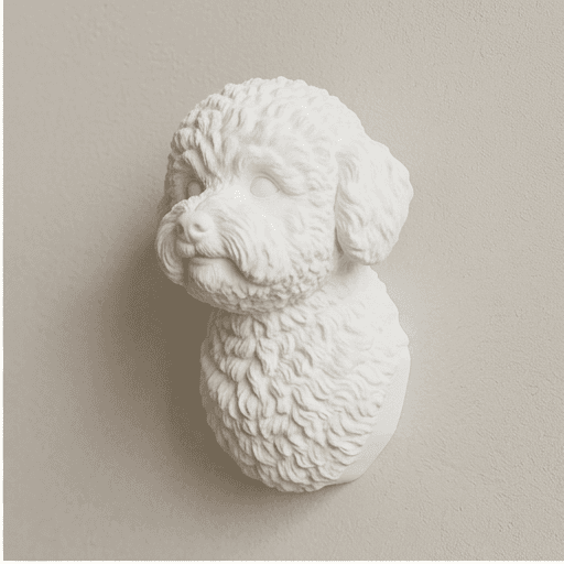 ビションフリーゼのルネサンス肖像画壁掛けレリーフ 2