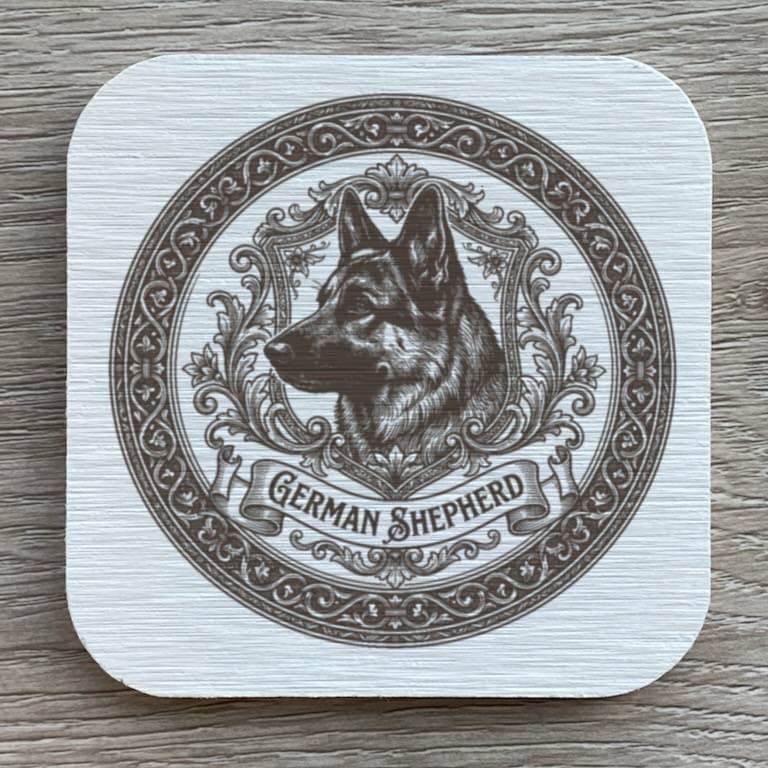 German shepherd Renaissance Portrait Coaster Set