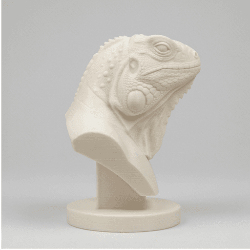 Red Iguana Renaissance Portrait Bust Sculpture 4