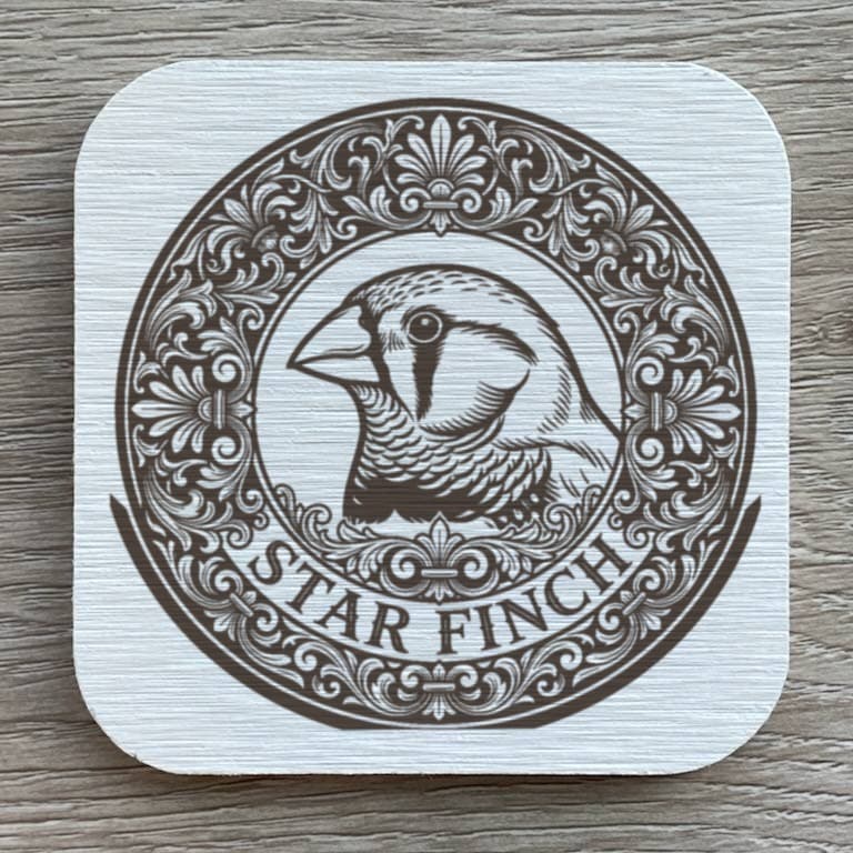Star finch Renaissance Portrait Coaster Set