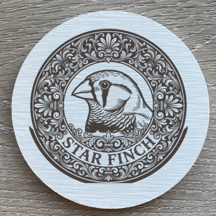 Star finch Renaissance Portrait Coaster Set 2