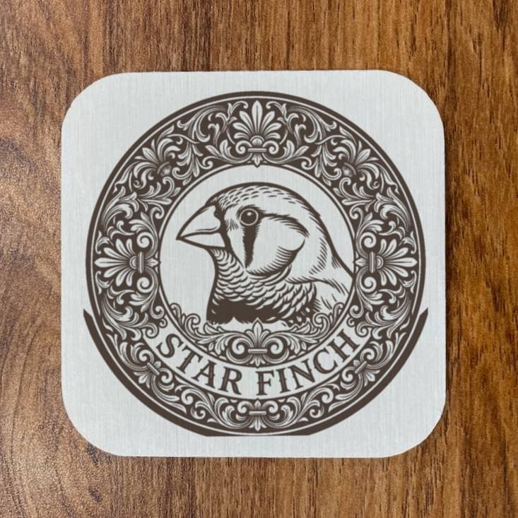 Star finch Renaissance Portrait Coaster Set 4