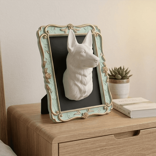 ジャーマンシェパードのルネサンス肖像画壁掛けレリーフ