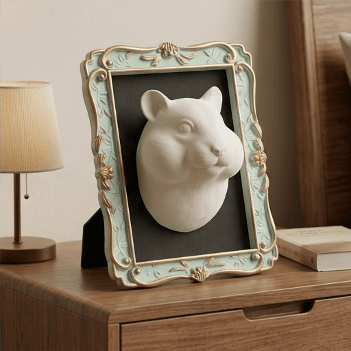 Pudding hamster Renaissance Portrait Wall Relief