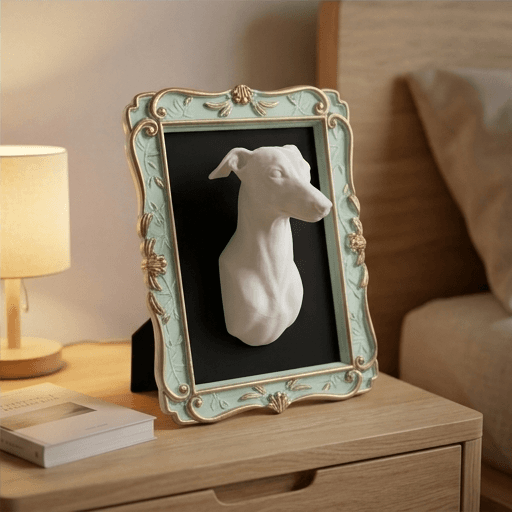 Italian greyhound Renaissance Portrait Wall Relief