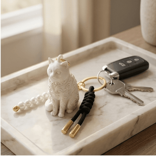 Himalayan Renaissance Portrait Keychain (Pearl White) 2