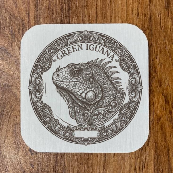 グリーンイグアナのルネサンス肖像画コースターセット 4