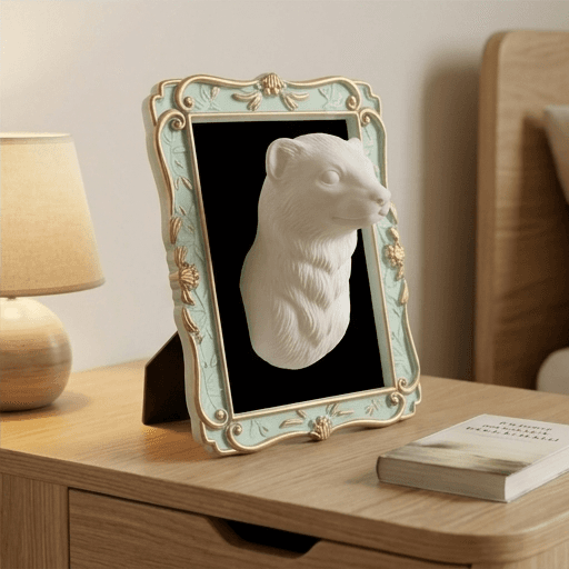 Ferret Renaissance Portrait Wall Relief