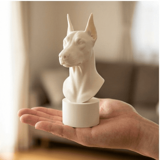 Doberman Renaissance Portrait Bust Sculpture 2