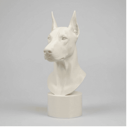 Doberman Renaissance Portrait Bust Sculpture 3