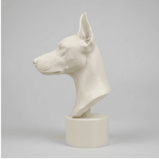 Doberman Renaissance Portrait Bust Sculpture 4
