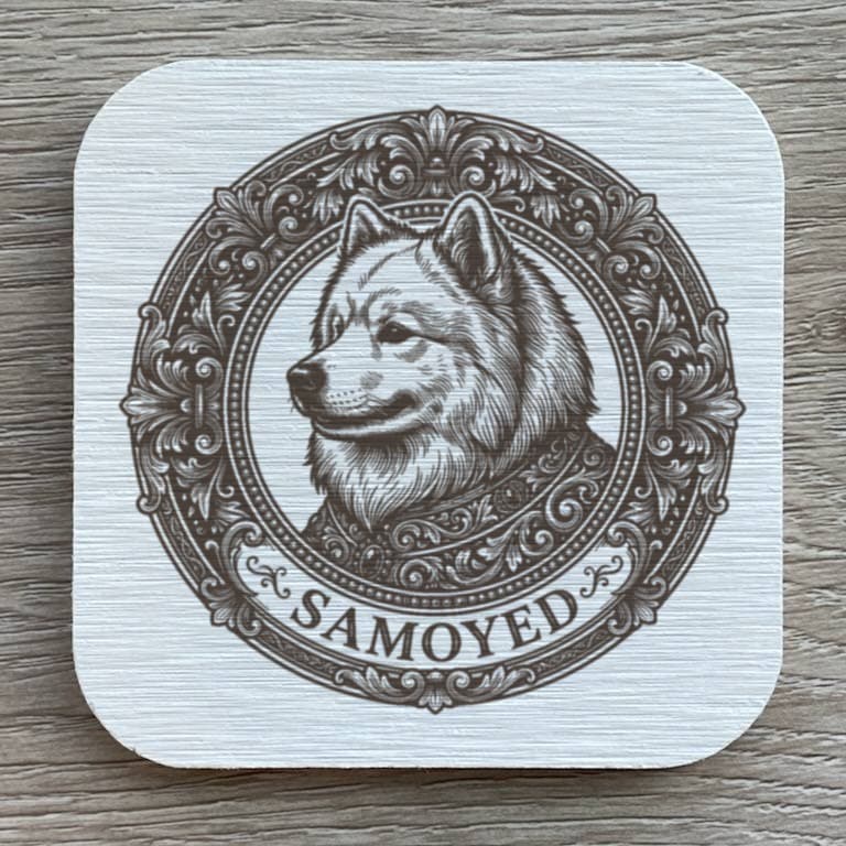 サモエドのルネサンス肖像画コースターセット