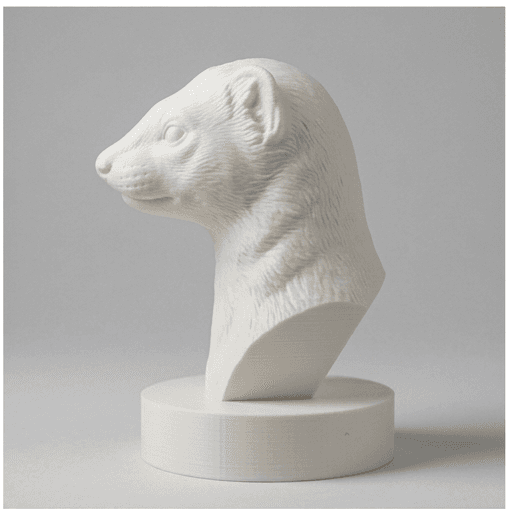 Ferret Renaissance Portrait Bust Sculpture 4