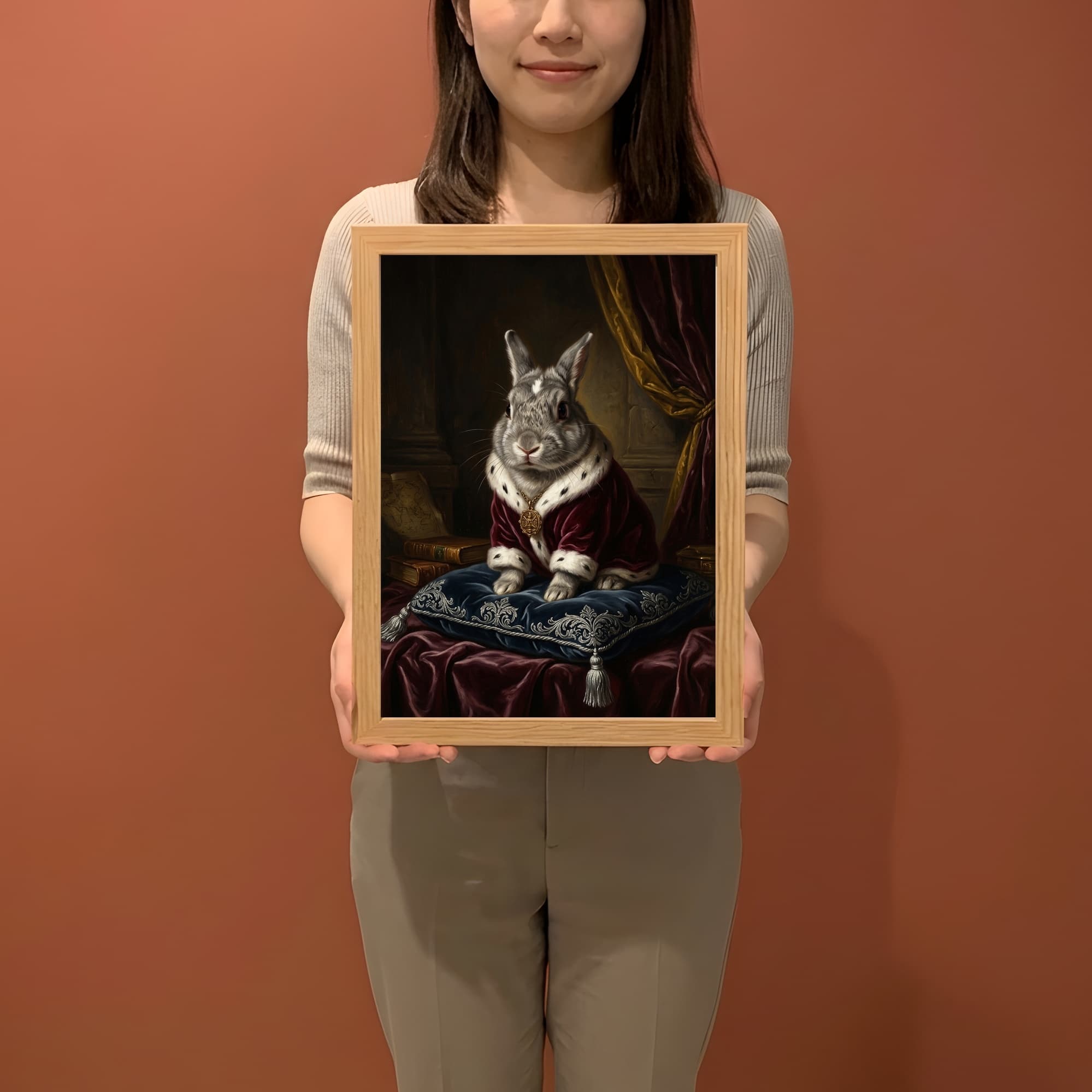 ミニレッキスのルネサンス肖像画額装プリント(A4サイズ) 2
