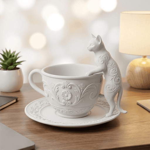 Abyssinian Renaissance Portrait Trinket Tray (Matte White) 2
