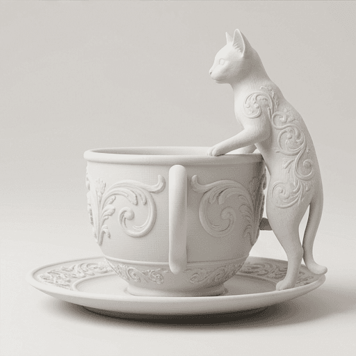 Abyssinian Renaissance Portrait Trinket Tray (Matte White) 4