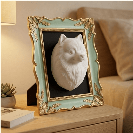 Pomeranian Renaissance Portrait Wall Relief