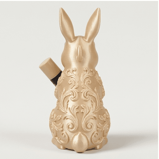 Satin rabbit Renaissance Portrait Lip Balm Case (Silky Gold) 3
