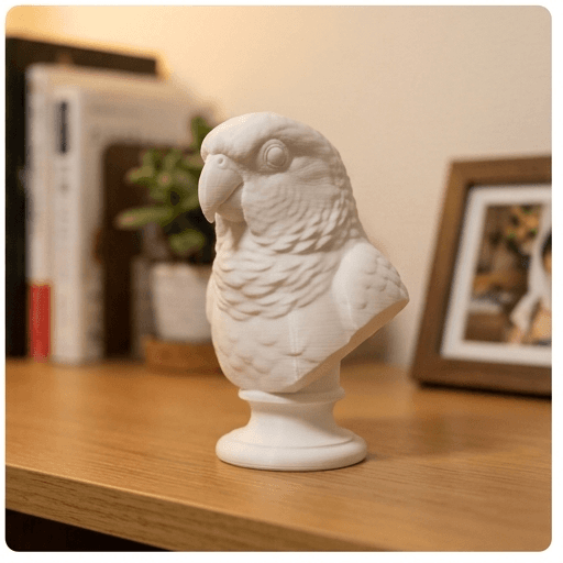 Green-cheeked Conure Renaissance Portrait Bust Sculpture