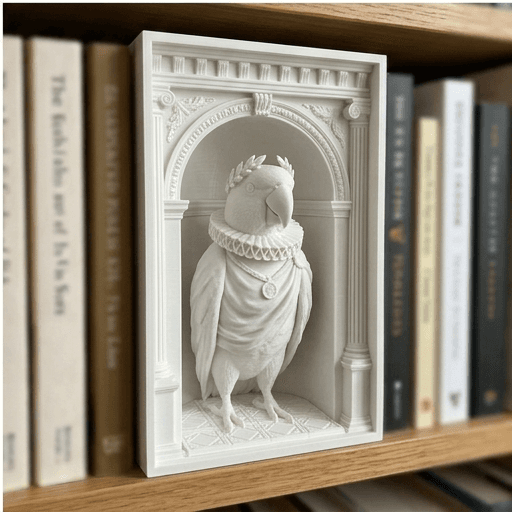 アレクサンドリンインコのルネサンス肖像画ブックヌーク 4