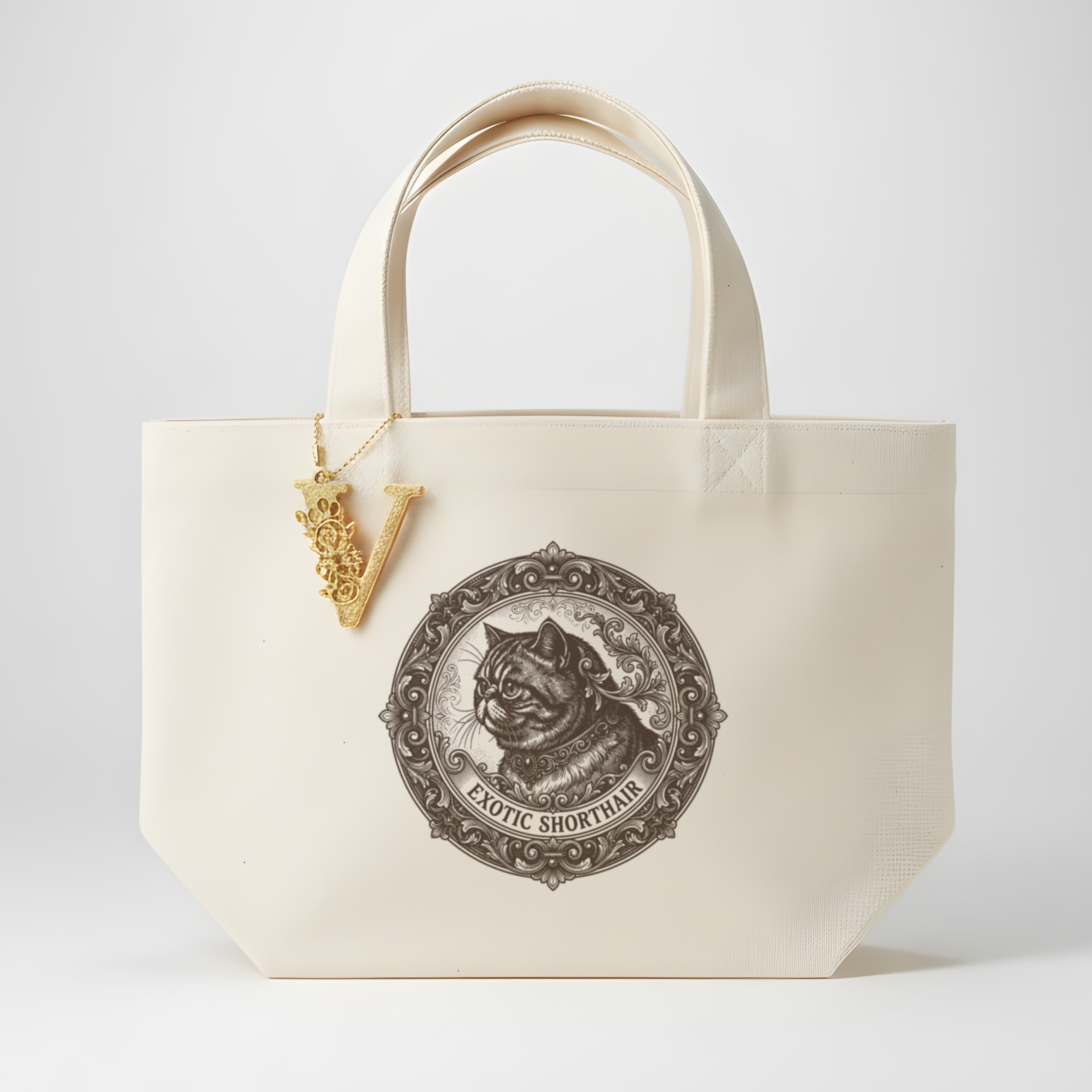Exotic Shorthair Renaissance Portrait Mini Tote Bag