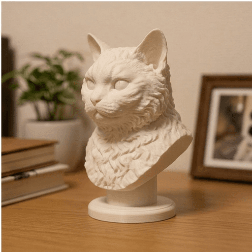 Selkirk Rex Renaissance Portrait Bust Sculpture