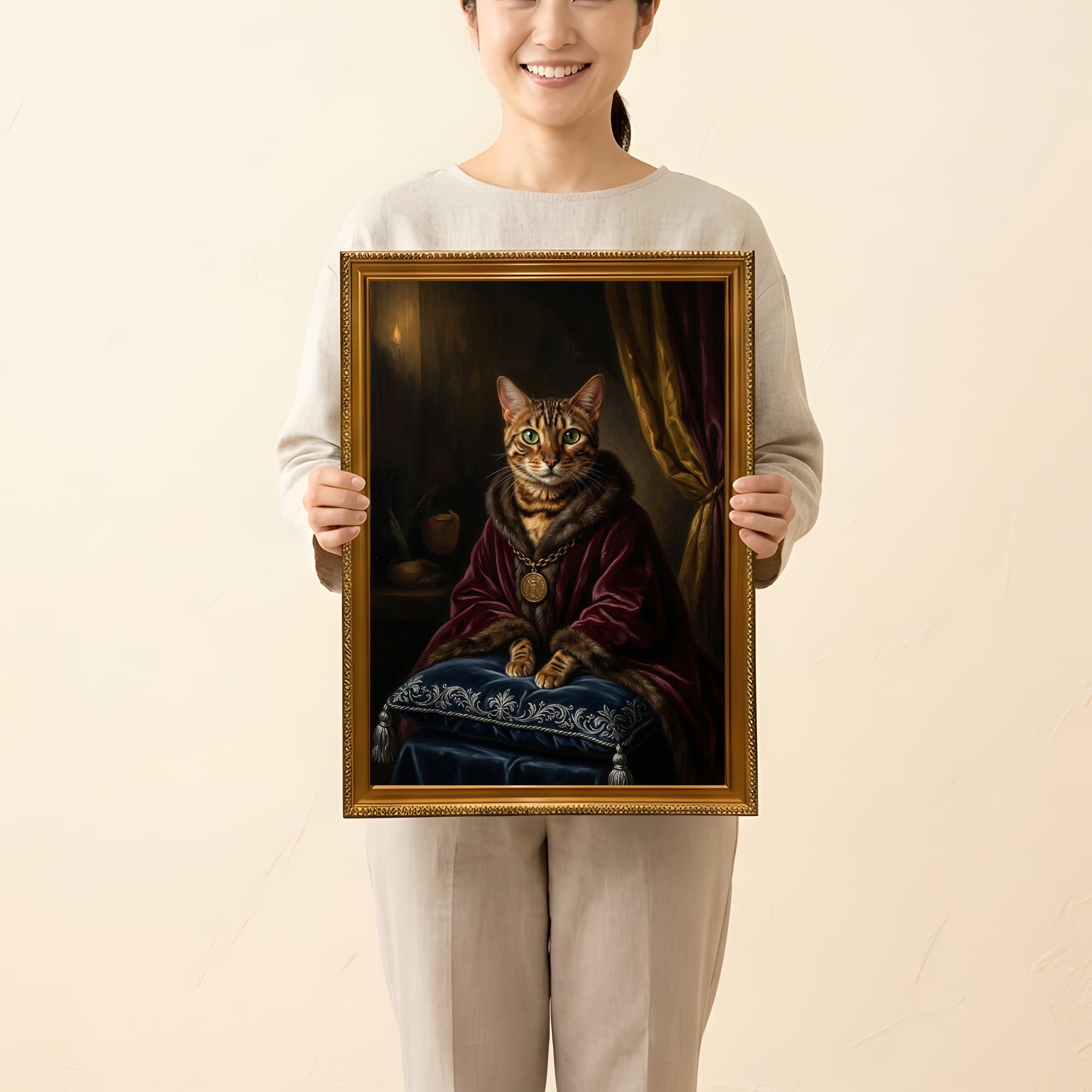 ベンガルのルネサンス肖像画額装プリント(A3サイズ) 2