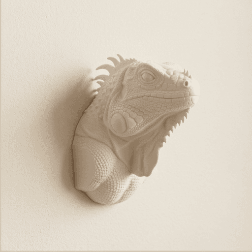 Blue Iguana Renaissance Portrait Wall Relief 2