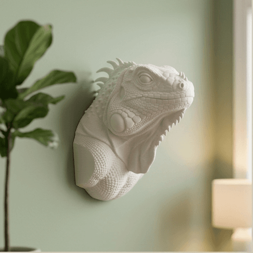 Blue Iguana Renaissance Portrait Wall Relief 3