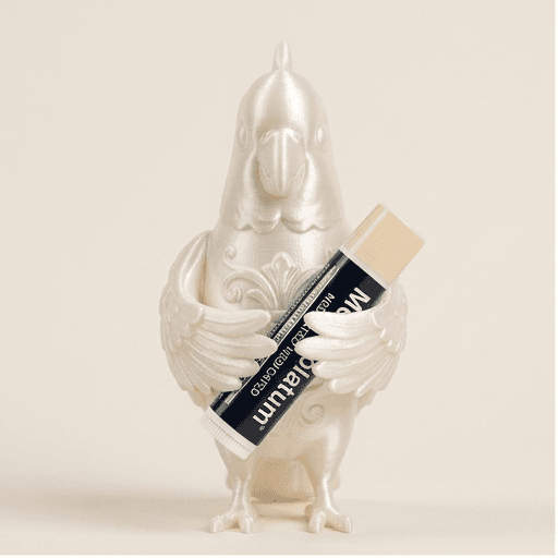 Sulphur-crested Cockatoo Renaissance Portrait Lip Balm Case (Pearl White)