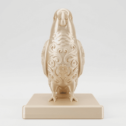 Green-cheeked Conure Renaissance Portrait Phone Stand (Silky Gold) 3