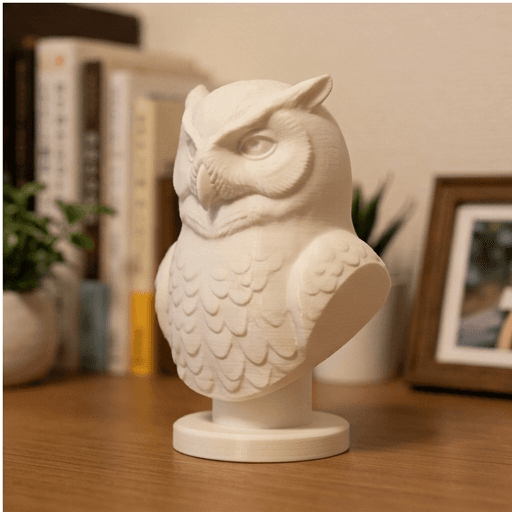 シロフクロウのルネサンス肖像画胸像