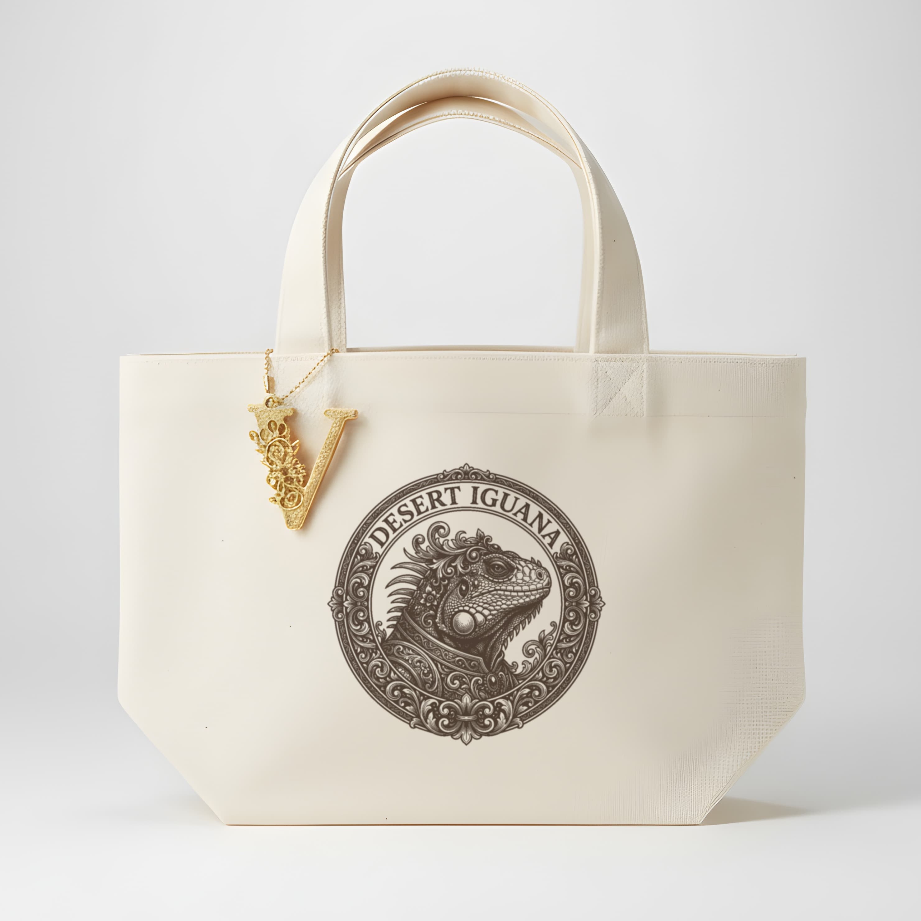 Desert Iguana Renaissance Portrait Mini Tote Bag