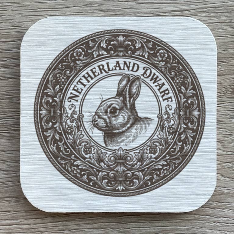 Netherland Dwarf Renaissance Portrait Coaster Set