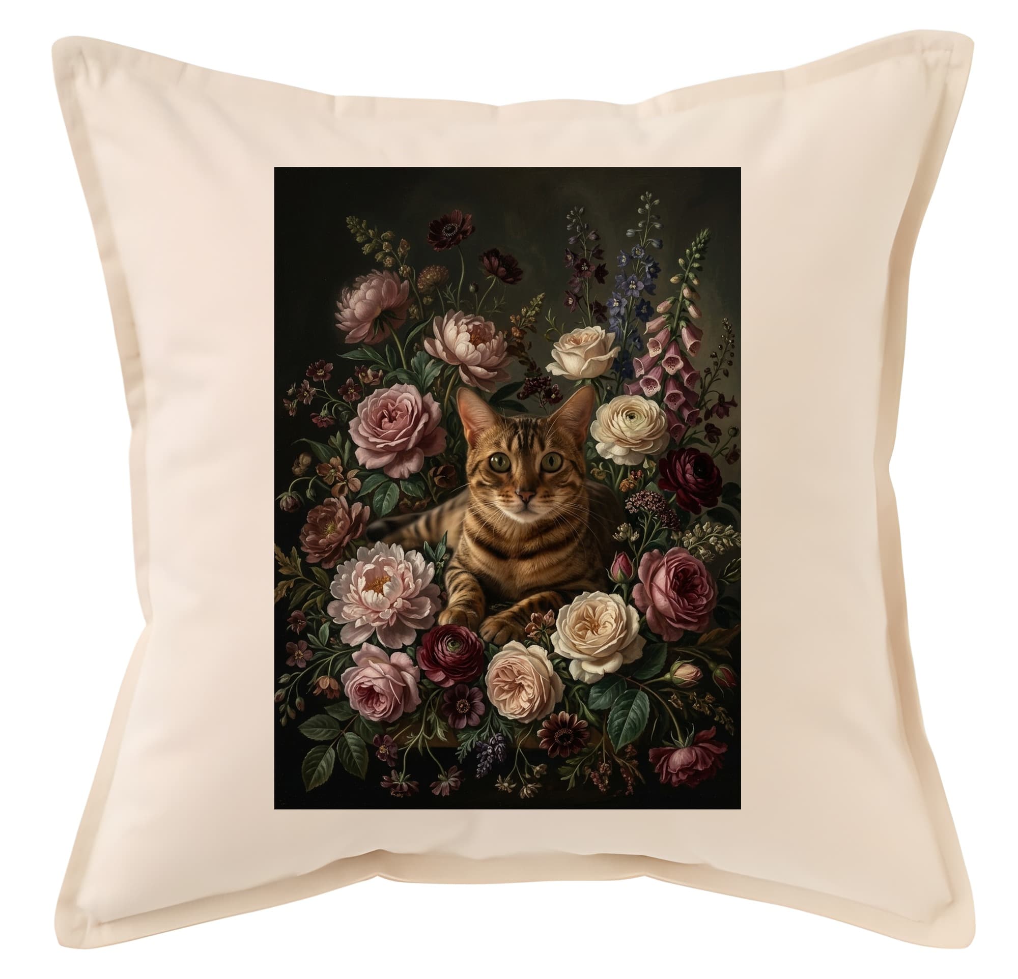Bengal Floral Oil-Painting Floral Cushion