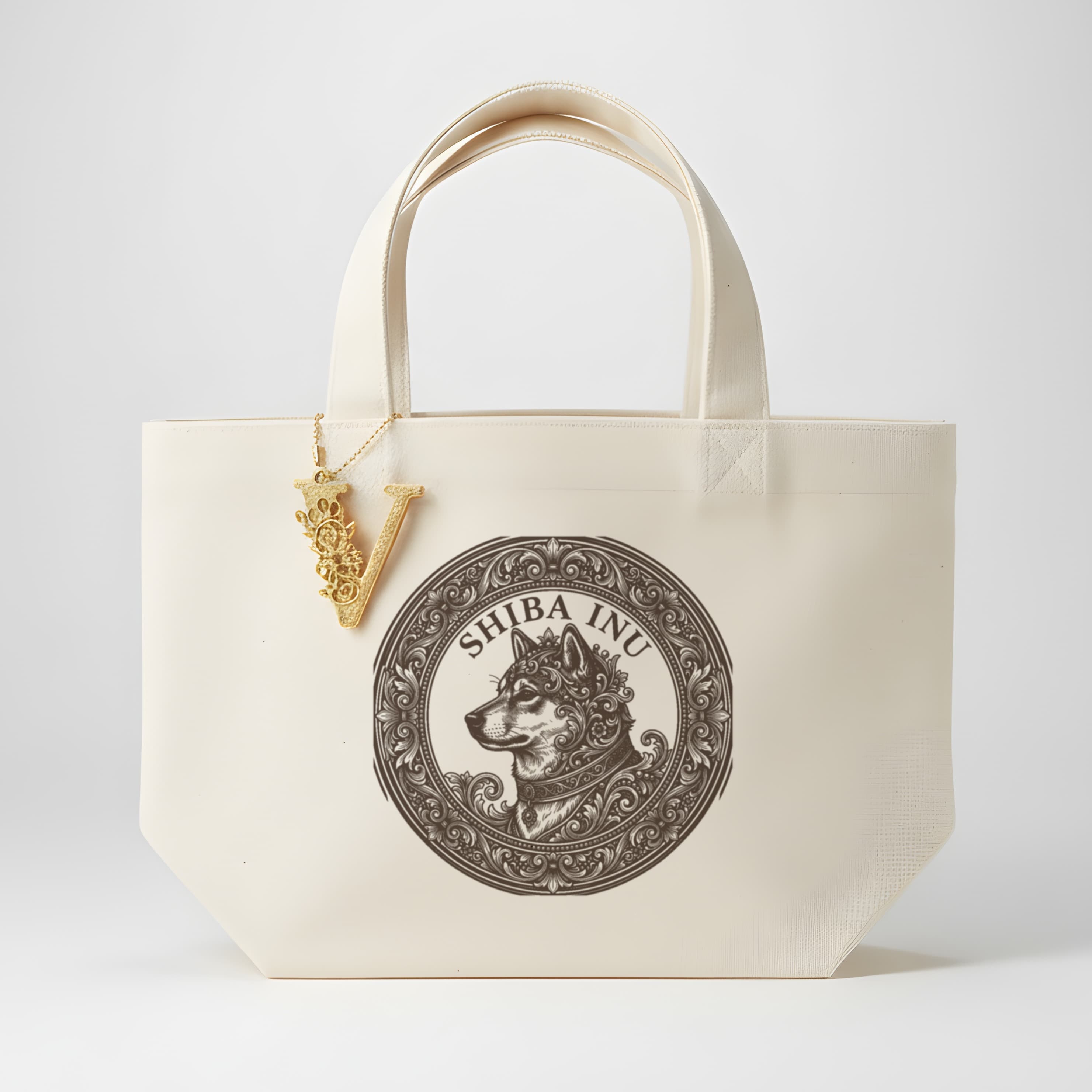 Shiba Inu Renaissance Portrait Mini Tote Bag