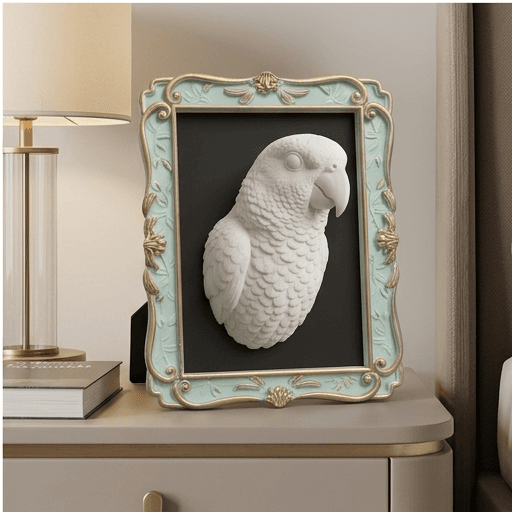Blue-fronted Amazon Renaissance Portrait Wall Relief