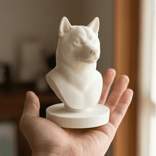 Shiba Inu Renaissance Portrait Bust Sculpture 2