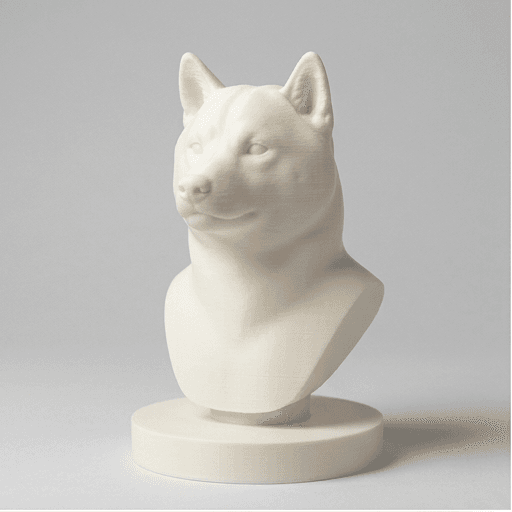 Shiba Inu Renaissance Portrait Bust Sculpture 3