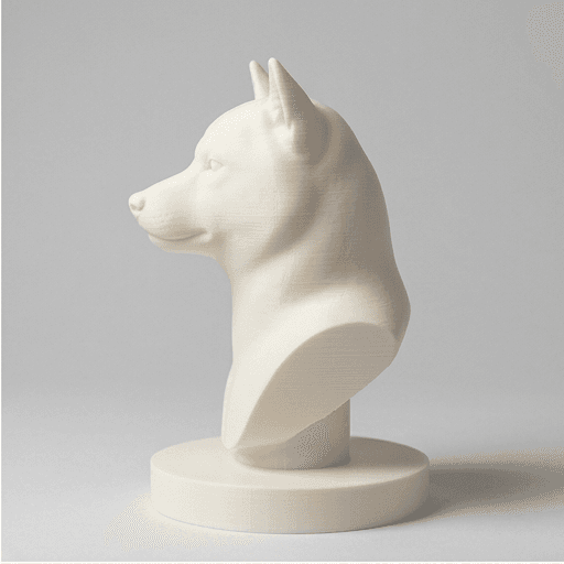 Shiba Inu Renaissance Portrait Bust Sculpture 4