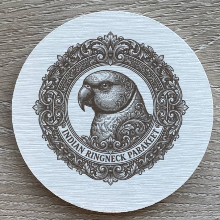 インドオオハナインコのルネサンス肖像画コースターセット 2