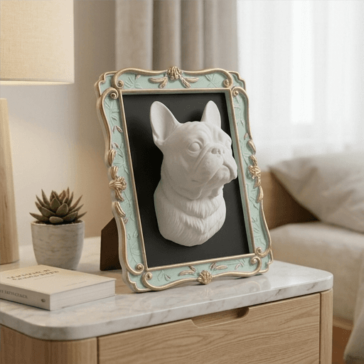 French bulldog Renaissance Portrait Wall Relief
